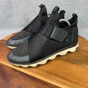 Sorel Kinetic Sneak Sneakers Womens Size 9 Black Athletic Hook & Loop NL3374-010